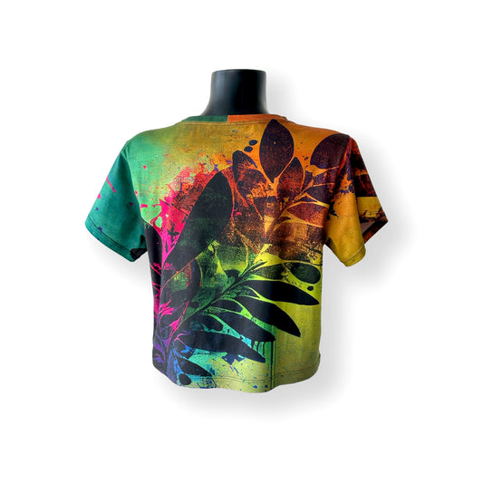 Digitally Printed Cotton Crop T-Shirt